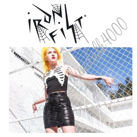 Iron Fist Skullz Club Mini Skirt - Picture 1 of 8